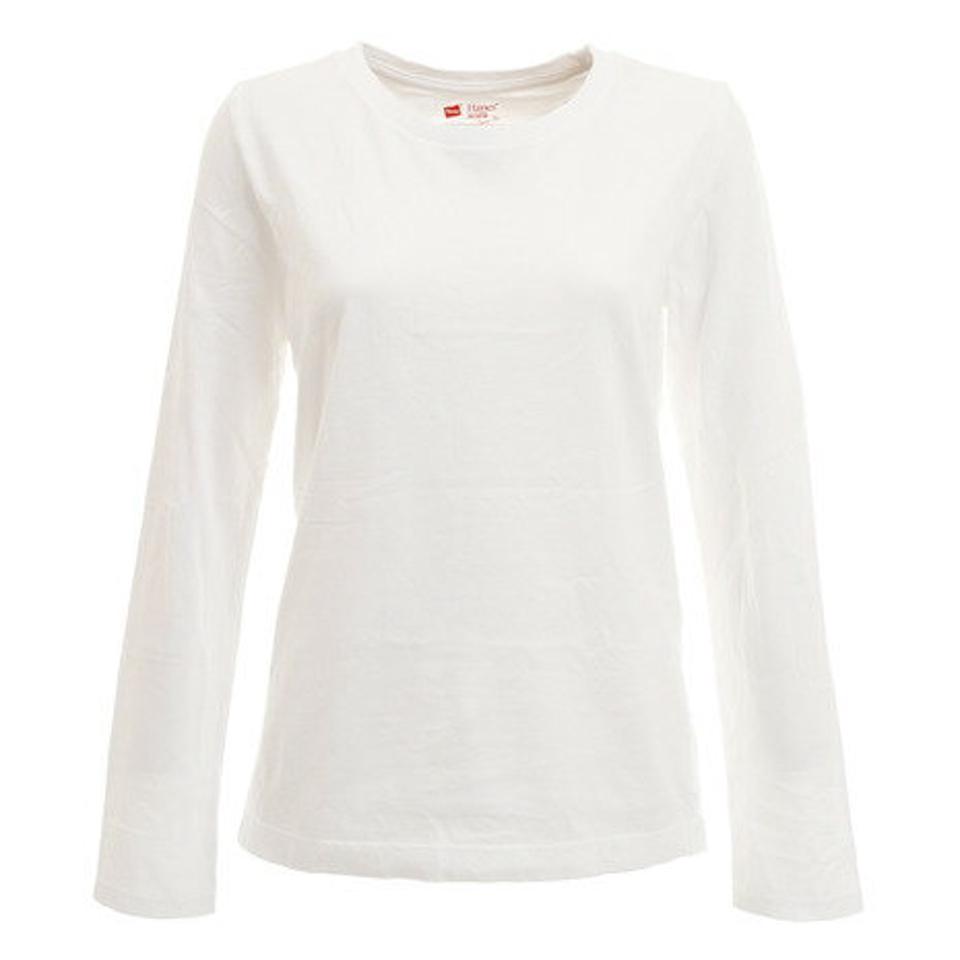 【4/10限定!エントリーで最大100%ポイントバック】ヘインズ(Hanes)(レディース)Tシャツ レディース 長袖 クルーネックロングスリーブ 2枚組 HW5440 998