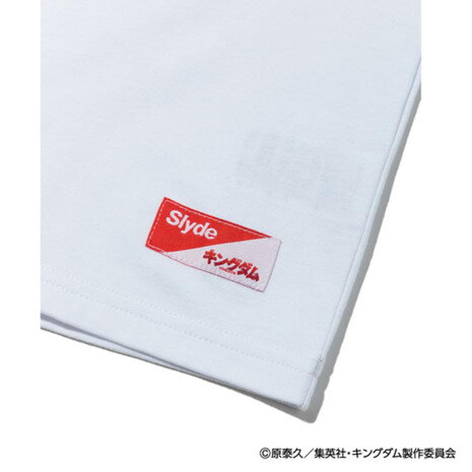 スライド（SLYDE）（メンズ）キングダム BATTLE ロゴ 半袖Tシャツ SL-KINGDOM113-wht