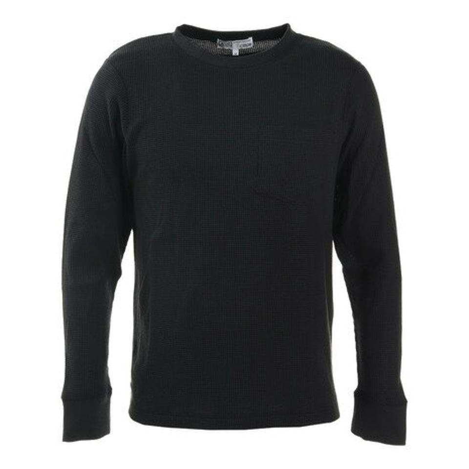 エーシーピージー（ACPG）（メンズ）ワッフルクルーネックTシャツ 871PA0ES7061BLK 長袖 オンライン価格