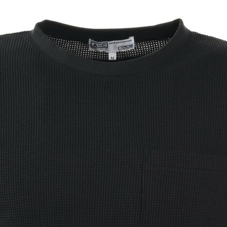 エーシーピージー（ACPG）（メンズ）ワッフルクルーネックTシャツ 871PA0ES7061BLK 長袖 オンライン価格