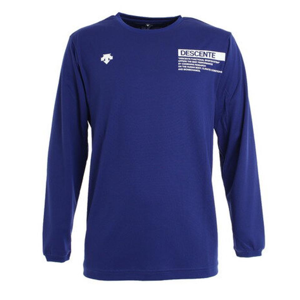 【10％OFFクーポン 1/13まで】デサント（DESCENTE）（メンズ）長袖プラクティスシャツ DX-B0354XB BL 【バレーボールウェア スポーツウェア】