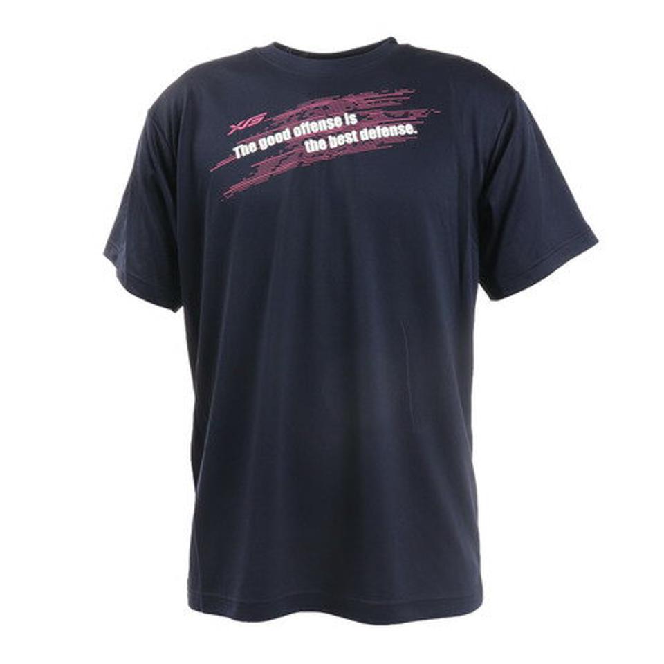 エックスティーエス（XTS） ドライプラス 半袖Tシャツ 740G0ES8859 NVY 卓球ウェア