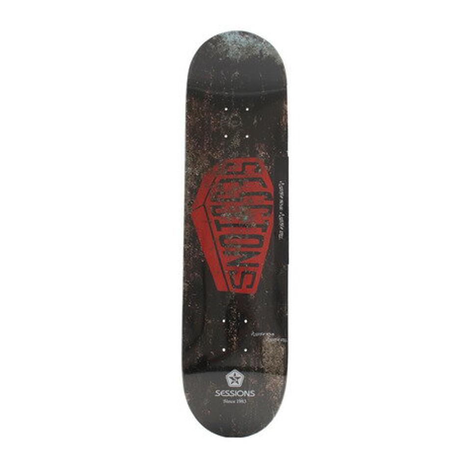 セッションズ（SESSIONS）（メンズ、レディース）スケートボード デッキ COFFIN 208133 BLK/RED スケボー デッキ 8インチ