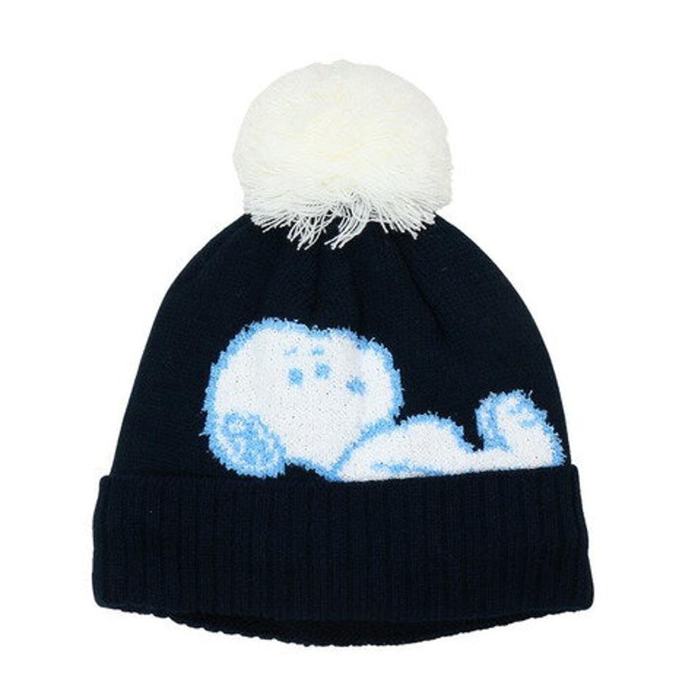 ベスプ（VESP）（キッズ）ニット帽 キッズ スキー ジュニア PEANUTS SNOOPY ニットキャップ VSJB1005NV 雪遊び