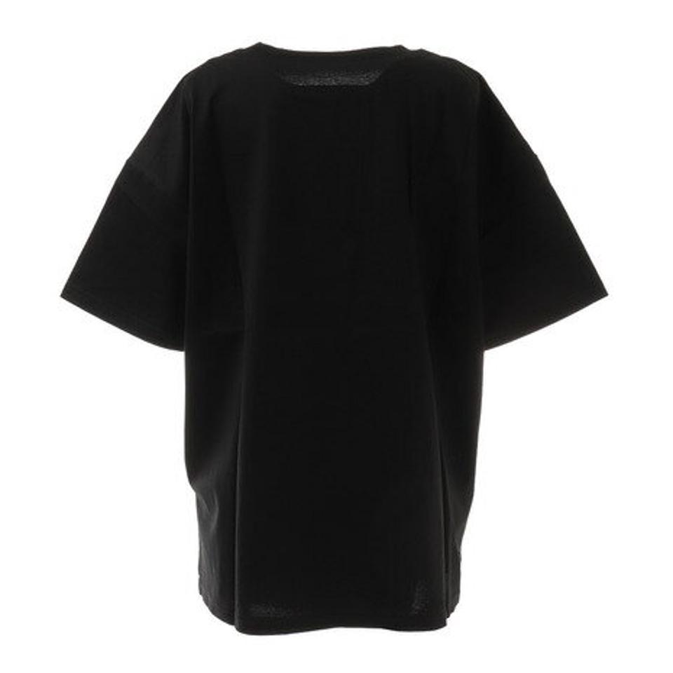 クローバーリーフ（LOVERS' LANE 45）（レディース）Tシャツ レディース 半袖 プリントビッグTシャツ 02800446-BLK