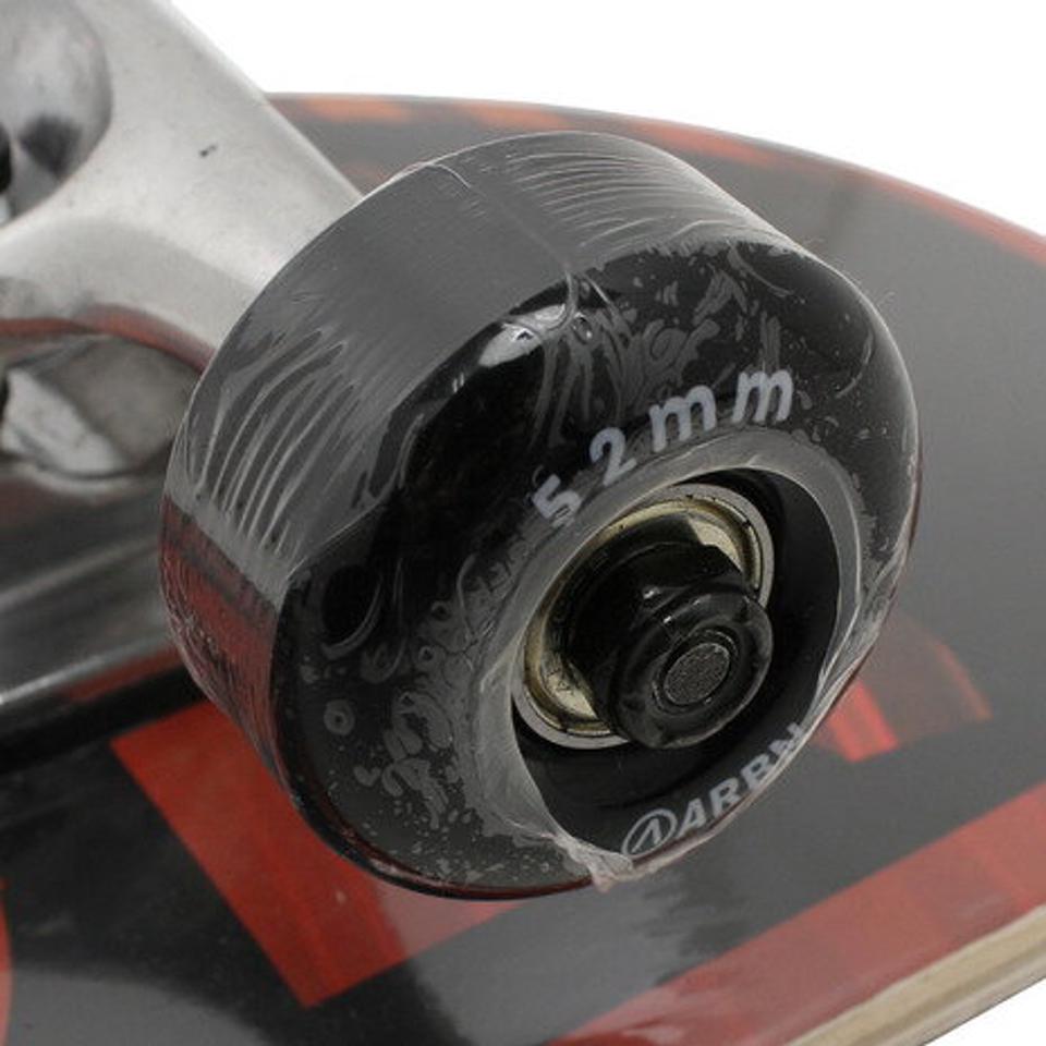 エアボーン（ARBN）（メンズ）スケートボード キッズ コンプリートセット スケボー JR COMPLEAT AB89SK1088J BLK 7インチ【ラッピング不可商品】