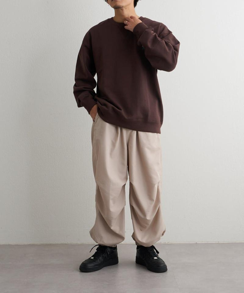 CVC裏毛ワンポイント刺繍スウェットプルオーバー