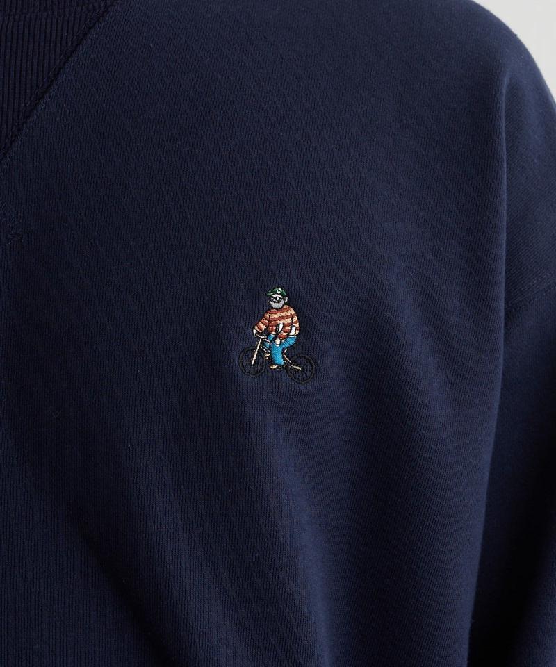 CVC裏毛ワンポイント刺繍スウェットプルオーバー