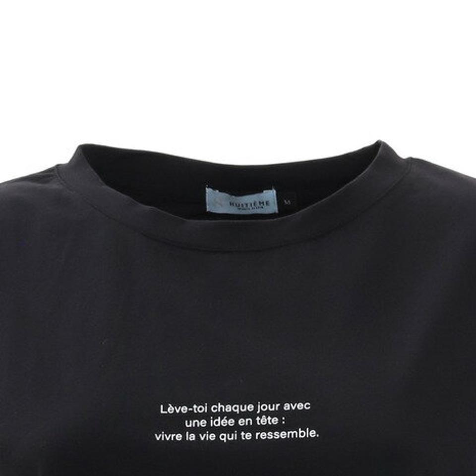 ウィッテム（HUITIEME）（レディース）Tシャツ レディース 半袖 UVカット MESSAGEシャツ HU21SEG864023BLK