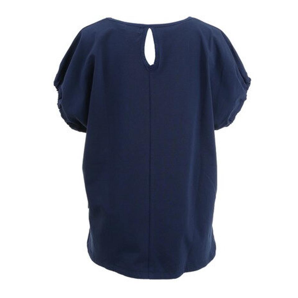 ウィッテム（HUITIEME）（レディース）Tシャツ レディース 半袖 UVカット ギャザースリーブTシャツ HU21SEG864020NVY