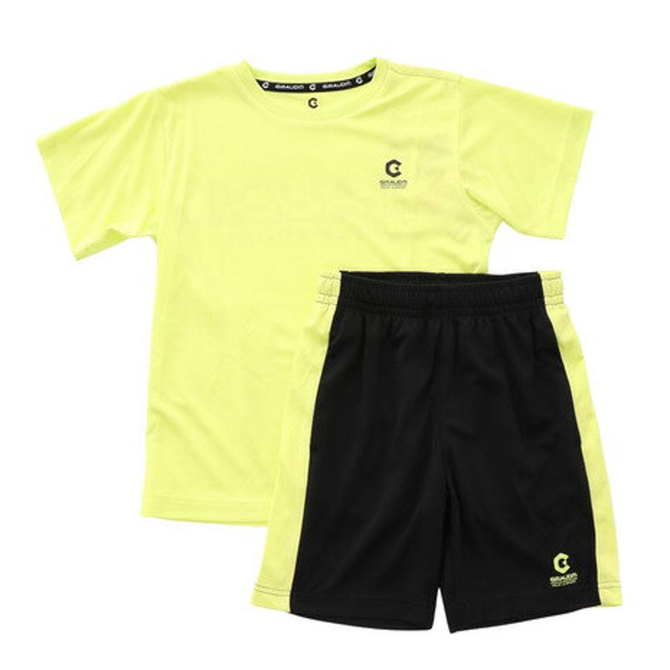 ジローム(GIRAUDM)(キッズ)ドライ 吸汗速乾 UVカット ジュニア Tスーツ 865GM1CD6724 YEL Tシャツ&ハーフパンツセット