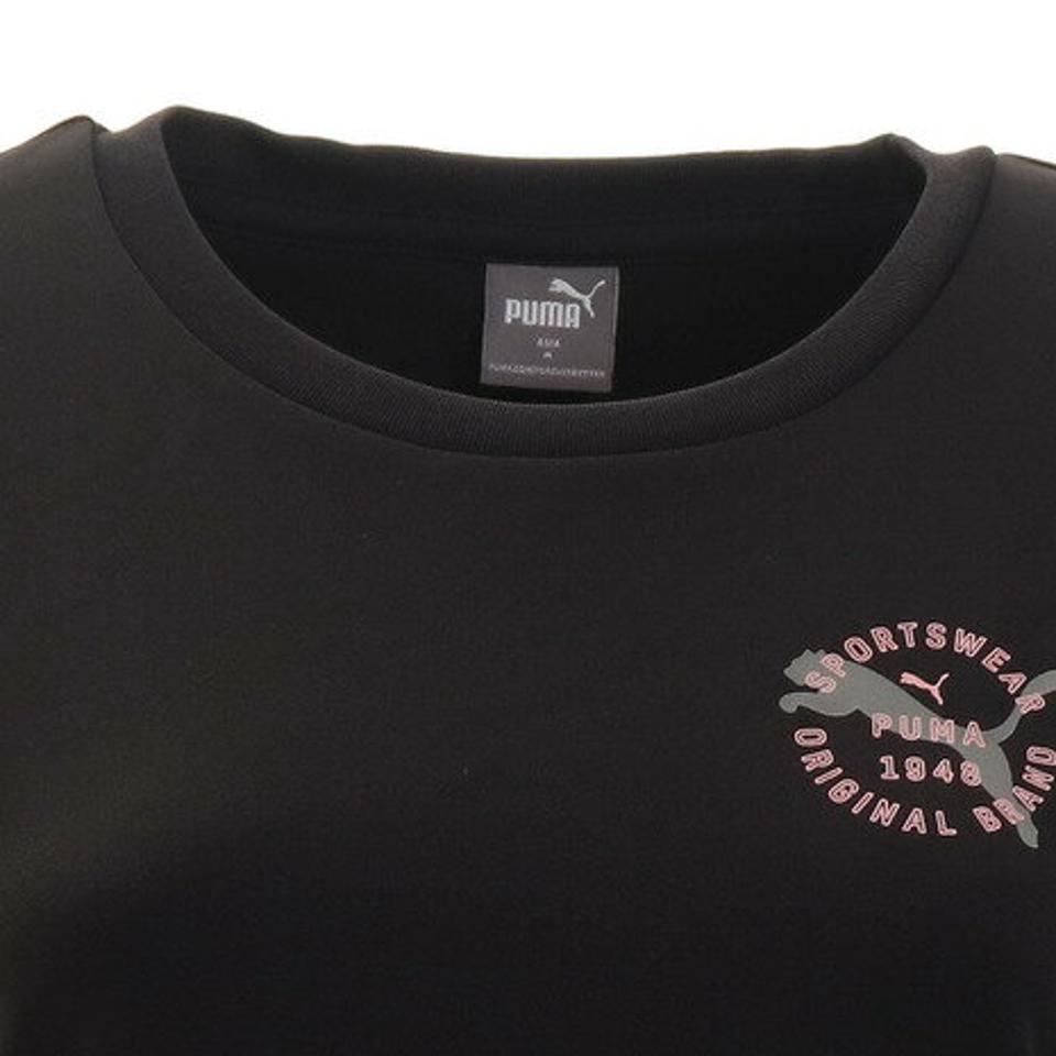 プーマ（PUMA）（レディース）Tシャツ レディース 半袖 CIRCLE ロゴTシャツ 847525 01 BLK