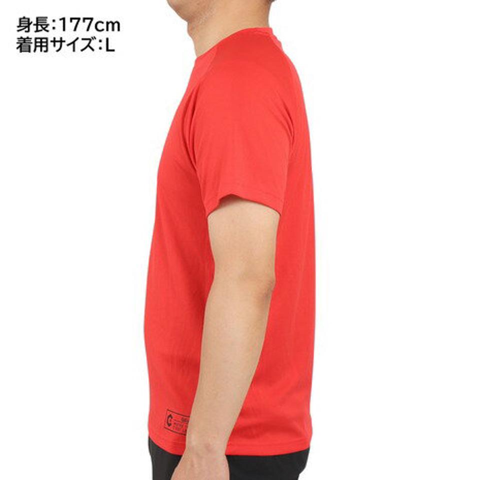 ジローム（GIRAUDM）（メンズ）ドライ 吸汗速乾 UVカット 半袖メッシュTシャツ 863GM1CD6670 RED