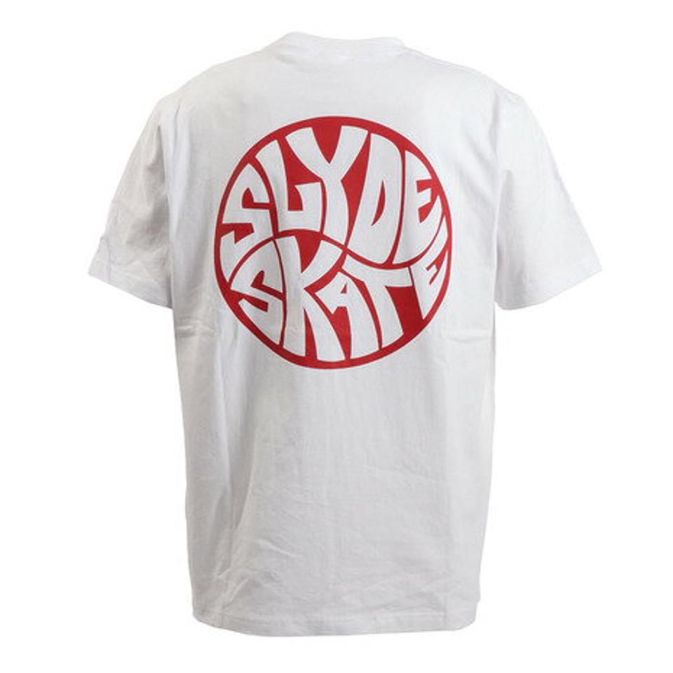 スライド（SLYDE）（メンズ）Tシャツ メンズ 半袖 CIRCLE ロゴ sl2021ss002-WH/RD カットソー
