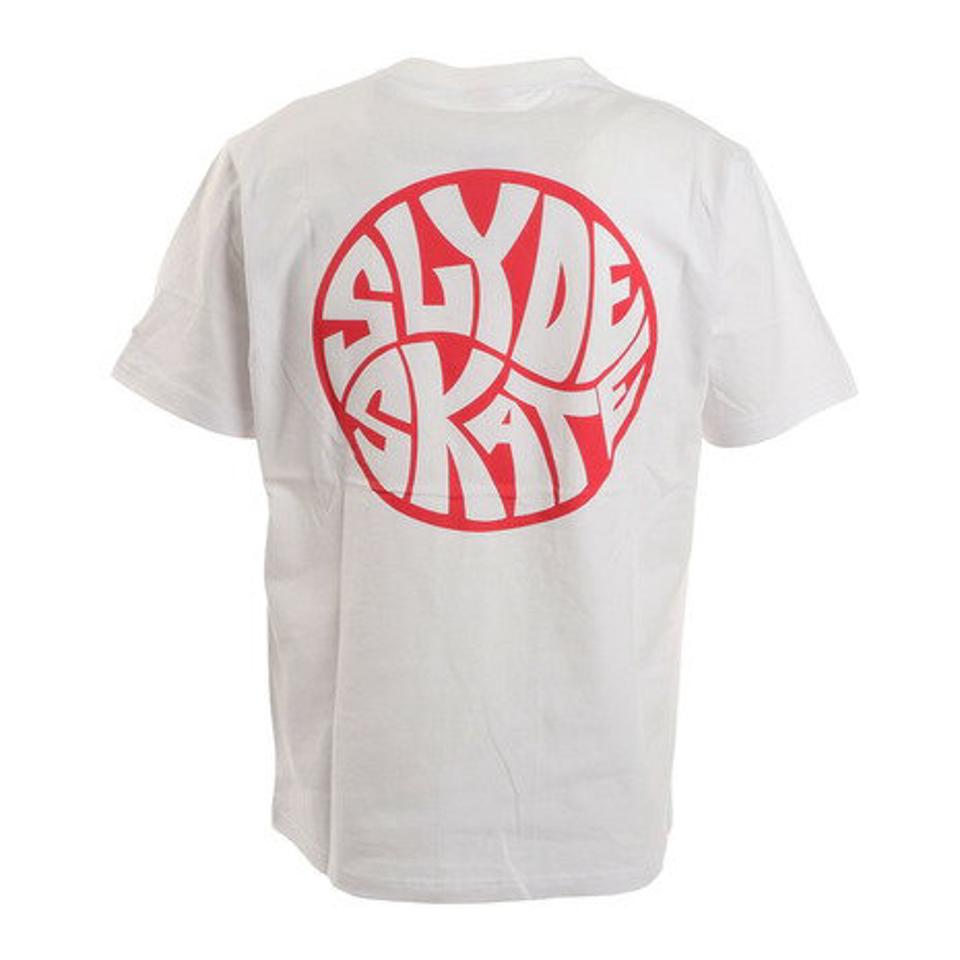 スライド（SLYDE）（メンズ）Tシャツ メンズ 半袖 CIRCLE ロゴ sl2021ss002-WH/PK カットソー