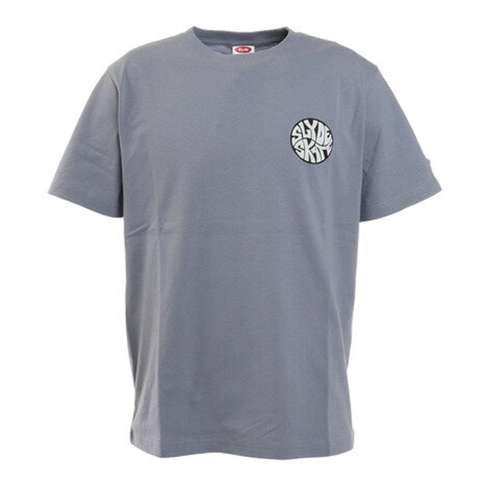 スライド（SLYDE）（メンズ）Tシャツ メンズ 半袖 CIRCLE ロゴ sl2021ss002-SAX カットソー