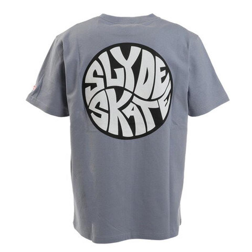 スライド（SLYDE）（メンズ）Tシャツ メンズ 半袖 CIRCLE ロゴ sl2021ss002-SAX カットソー