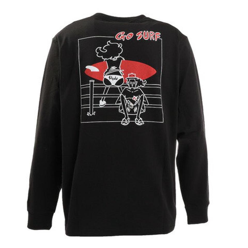 【6/5 24h限定 エントリー＆対象4店舗買い回りで最大P10倍！】スライド（SLYDE）（メンズ）Tシャツ メンズ 長袖 TAKEUCHI ATSUSHI GO SURF sl2021ss001-b-BLK