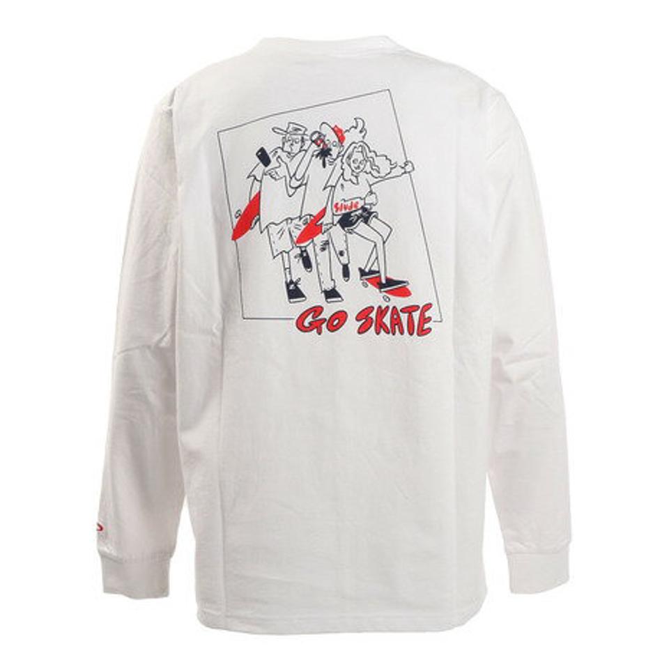 スライド（SLYDE）（メンズ）Tシャツ メンズ 長袖 TAKEUCHI ATSUSHI GO SKATE sl2021ss001-a-WHT