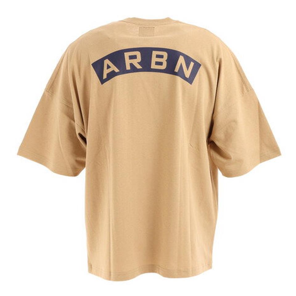 エアボーン（ARBN）（メンズ）Tシャツ メンズ 半袖 ビッグシルエットロゴ ARBN21-1006-BEG カットソー