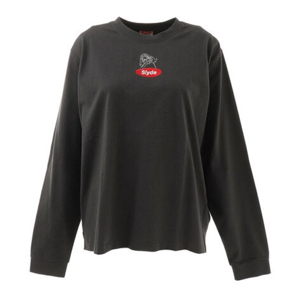 スライド（SLYDE）（レディース）Tシャツ レディース 長袖 タケウチアツシ EMB ロングスリーブTシャツ sl2021SS707-BLK