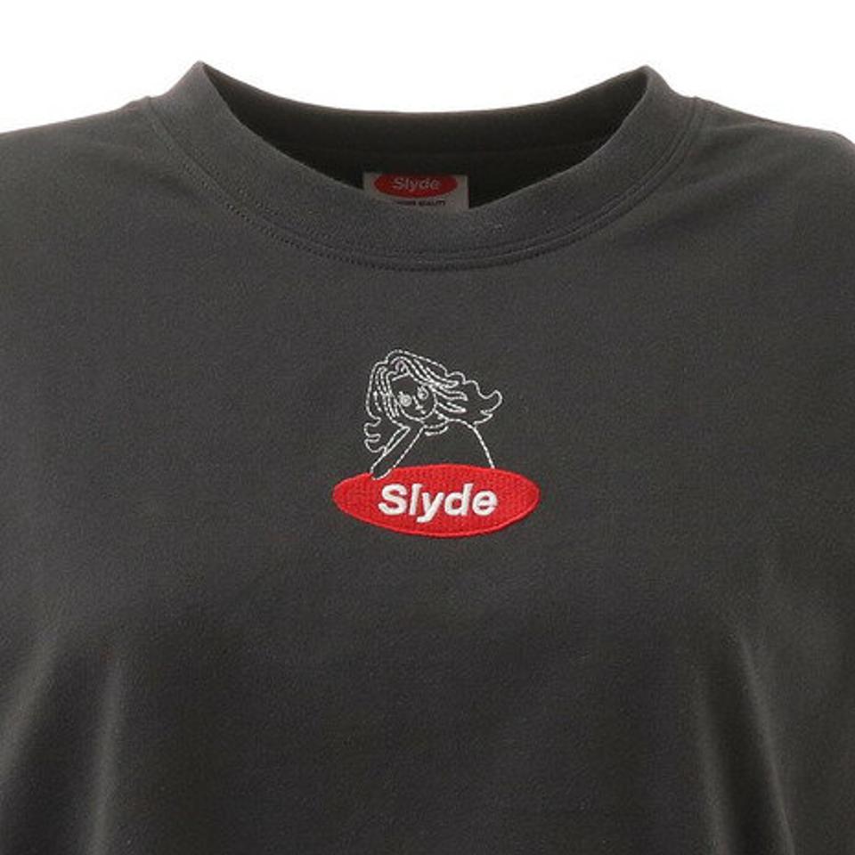 スライド（SLYDE）（レディース）Tシャツ レディース 長袖 タケウチアツシ EMB ロングスリーブTシャツ sl2021SS707-BLK