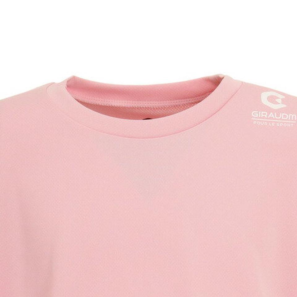 ジローム（GIRAUDM）（キッズ）抗ウイルス素材 ナノガード ドライ 吸汗速乾 UVカット ジュニア 半袖Tシャツ 865GM1TP6609 PNK 生地 服