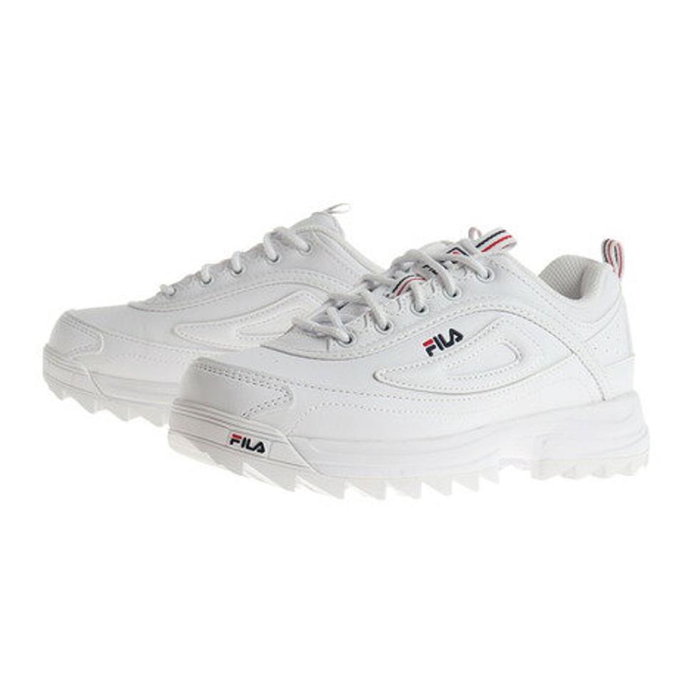 フィラ（FILA）（レディース）スニーカー 白 レディース ディストーター ホワイト 5XM01006-125 カジュアルシューズ スポーティー 通勤 通学 厚底