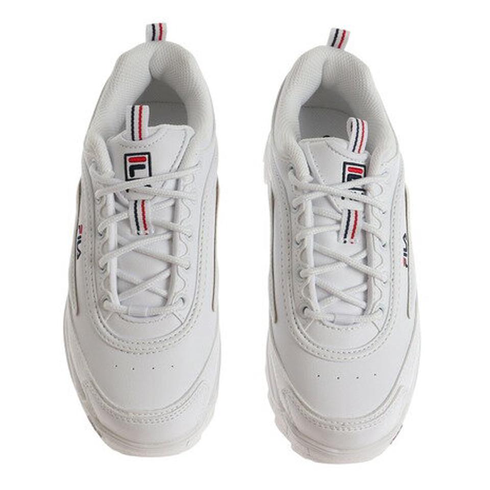 フィラ（FILA）（レディース）スニーカー 白 レディース ディストーター ホワイト 5XM01006-125 カジュアルシューズ スポーティー 通勤 通学 厚底
