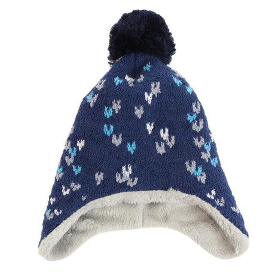 その他ブランド（OTHER BRAND）（キッズ）ニット帽 キッズ スキー ジュニア ハートドット ニットキャップ 335Z10DW1148 NVY 雪遊び