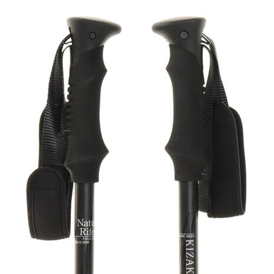 キザキ（KIZAKI）（メンズ）ナチュライフW120 ブラック KTBJ-X120W BLK トレッキングポール 登山 アウトドア ウォーキング