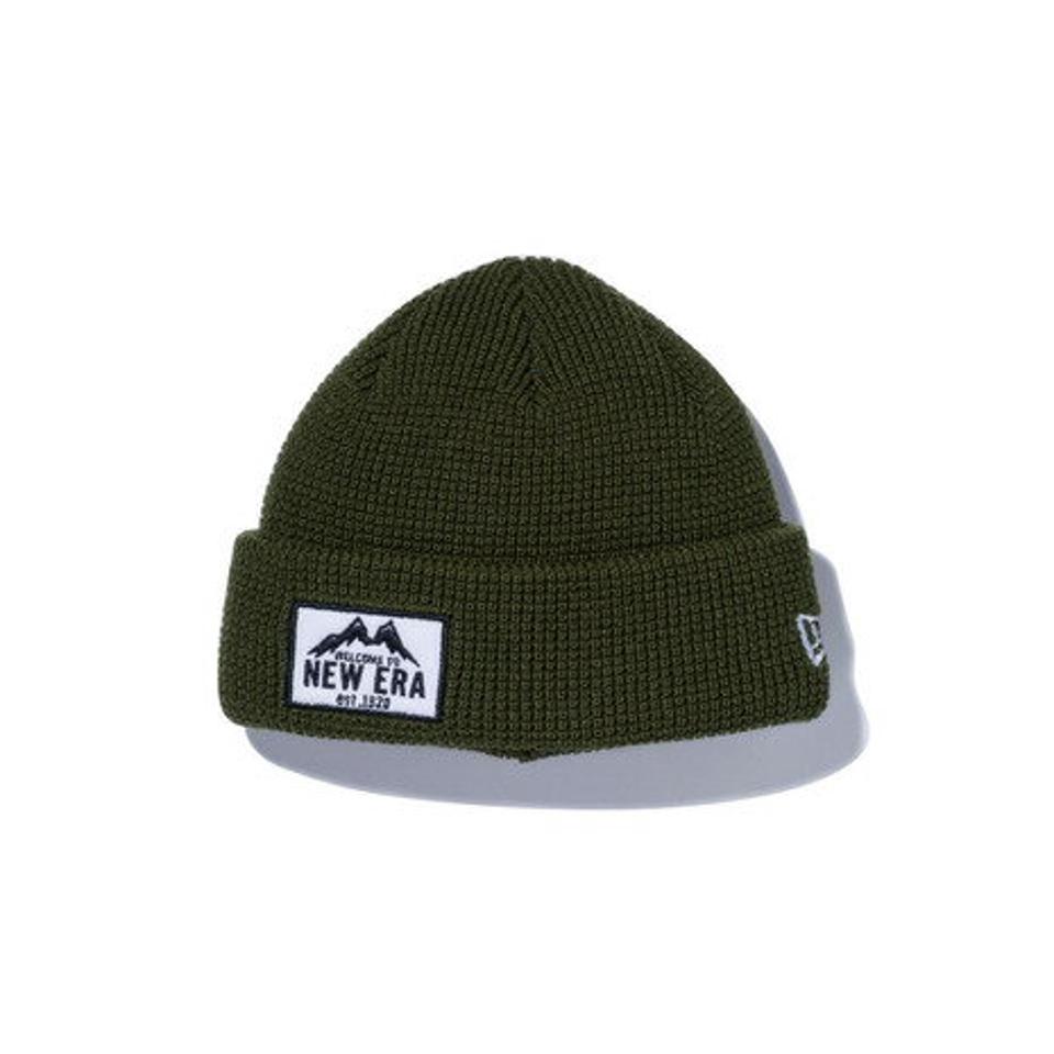 ニューエラ（NEW ERA）（メンズ、レディース）カフニット ショート ワッフル マウンテン ロゴ ニットキャップ 12541096