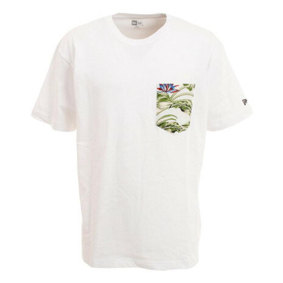 ニューエラ（NEW ERA）（メンズ）Tシャツ メンズ 半袖 ポケット ボタニカル 12674168 カットソー 白