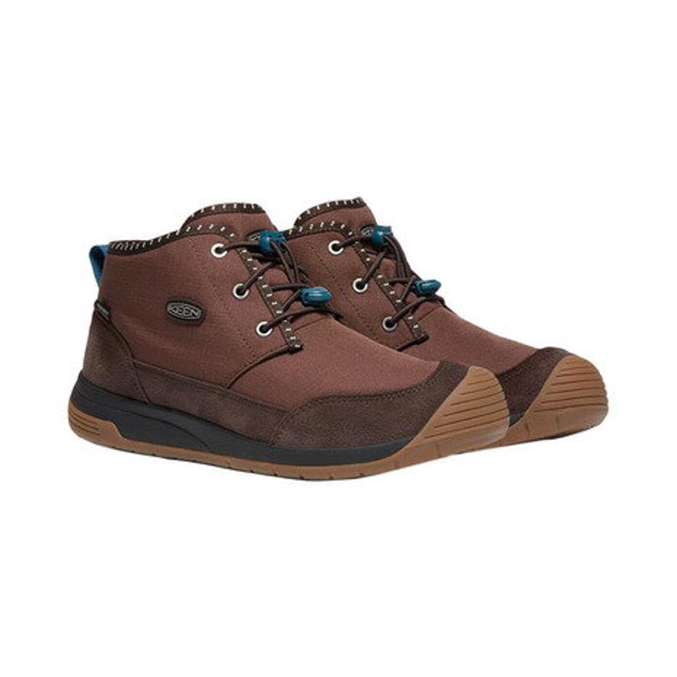キーン（KEEN）（メンズ）ミドルカット スニーカー フッドチャッカ ウォータープルーフ ブラウン 1025481 ウィンターシューズ