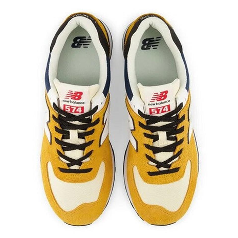 ニューバランス（new balance）（メンズ、レディース）スニーカー U574 CY2 D イエロー スポーツシューズ スエード生地 メッシュ カラフル カジュアル