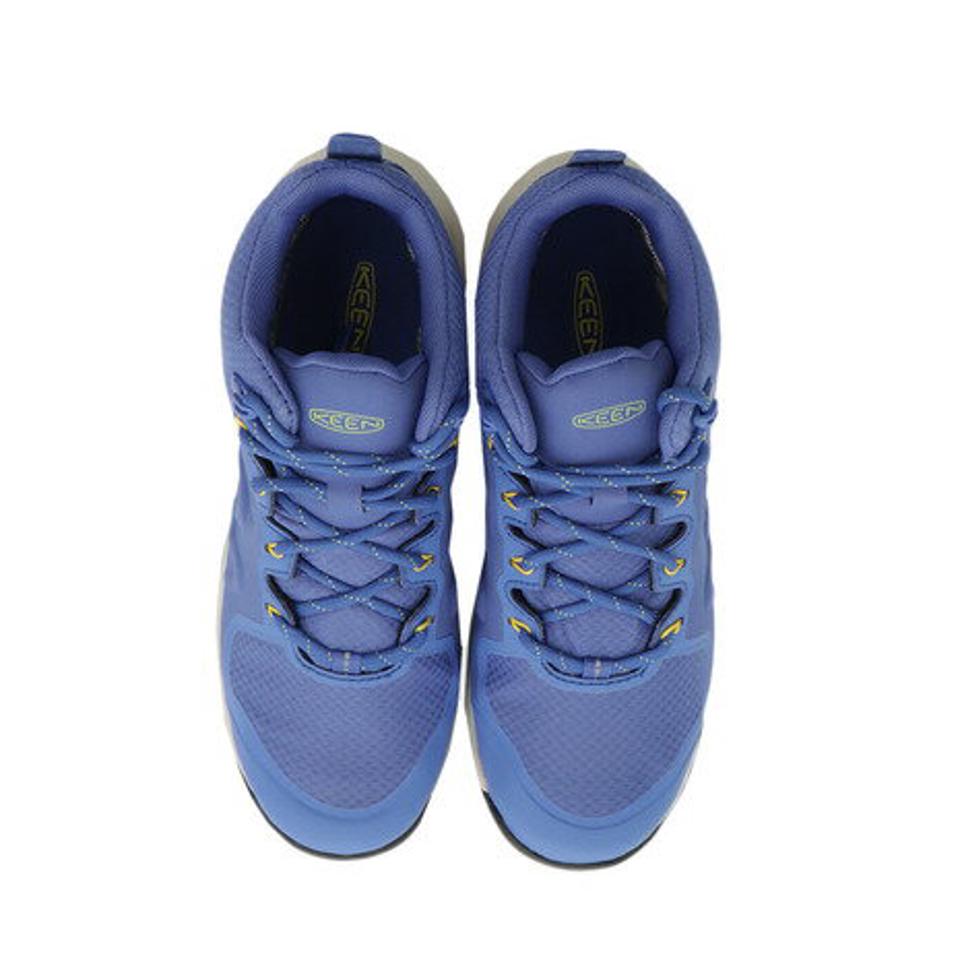 キーン（KEEN）（レディース）トレッキングシューズ ハイカット 登山靴 エクスプロール ミッド 1021648 ブルー 防水 ハイキングシューズ