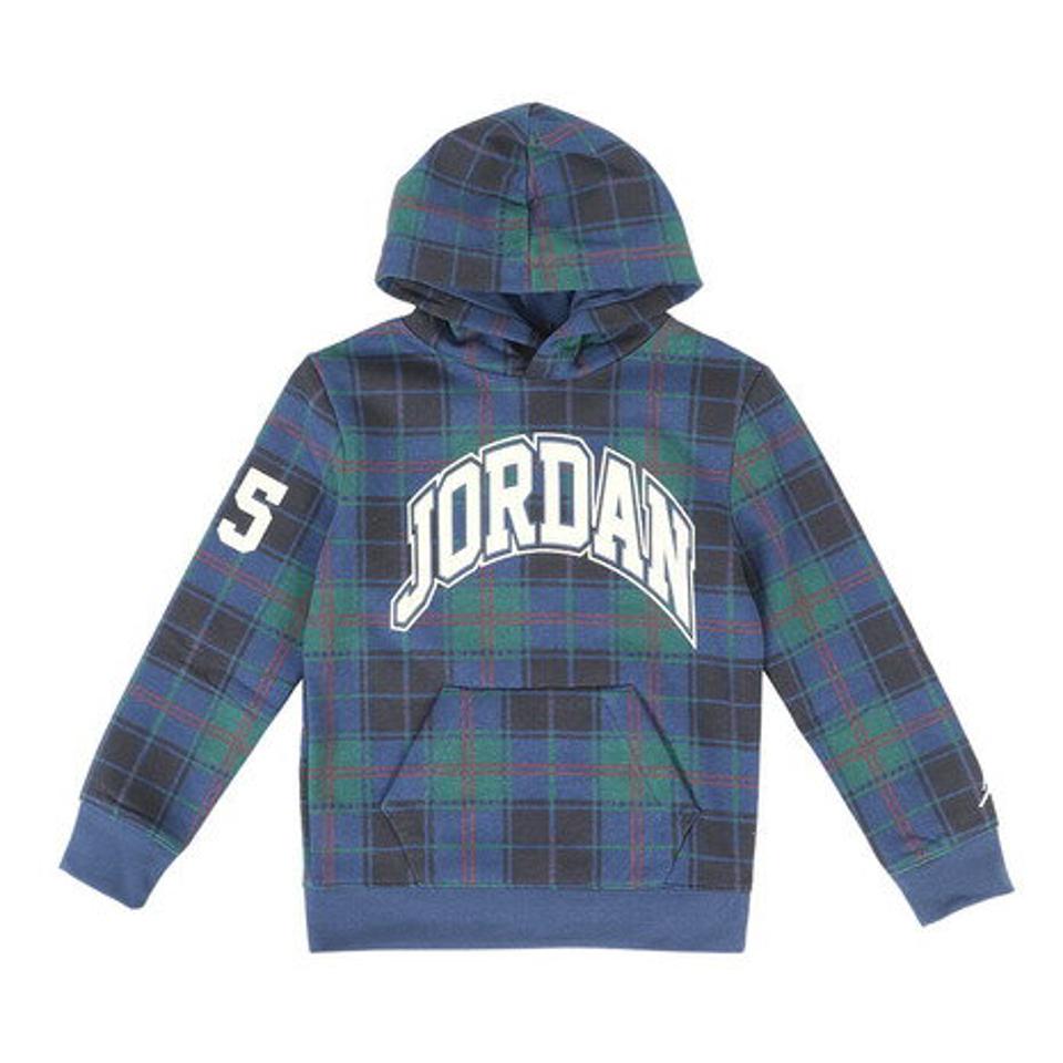 ジョーダン(JORDAN)(キッズ)ESSENTIALS PLAID プルオーバーフーディー 85B920-695