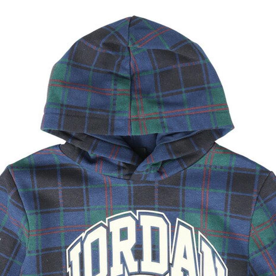 ジョーダン(JORDAN)(キッズ)ESSENTIALS PLAID プルオーバーフーディー 85B920-695