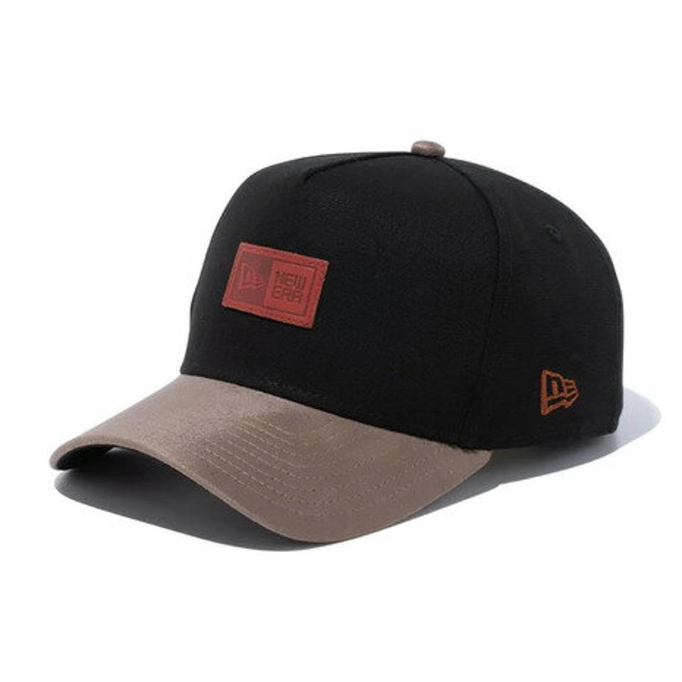 ニューエラ（NEW ERA）（メンズ、レディース）キャップ 9FORTY A-Frame ハンティング レザーパッチ ダックブラック 13328279