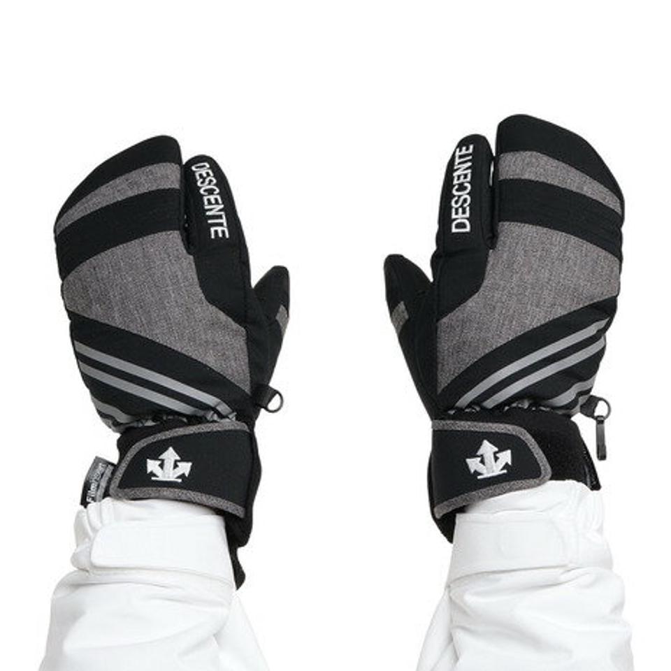 デサント（DESCENTE）（メンズ、レディース）ミトン 手袋 スキー スノーボード スノボ スノーグローブ 3 FINGER DWBUJD61 BLK ブラック 抗菌防臭