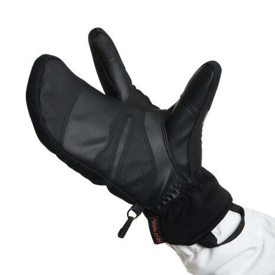 デサント（DESCENTE）（メンズ、レディース）ミトン 手袋 スキー スノーボード スノボ スノーグローブ 3 FINGER DWBUJD61 BLK ブラック 抗菌防臭