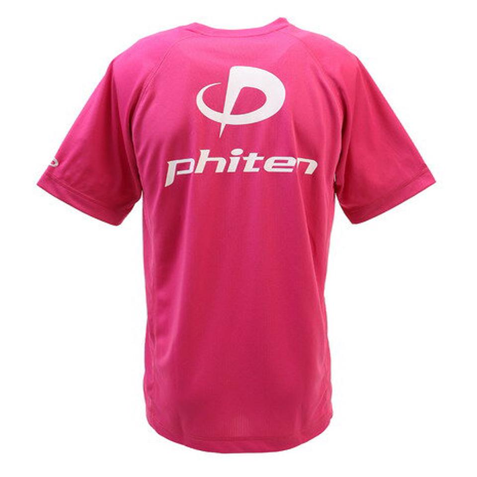 ファイテン（PHITEN）（メンズ）Tシャツ 半袖 RAKUシャツ SPORTS 吸汗速乾 ロゴ 3116JG17500 【バレーボールウェア スポーツウェア】