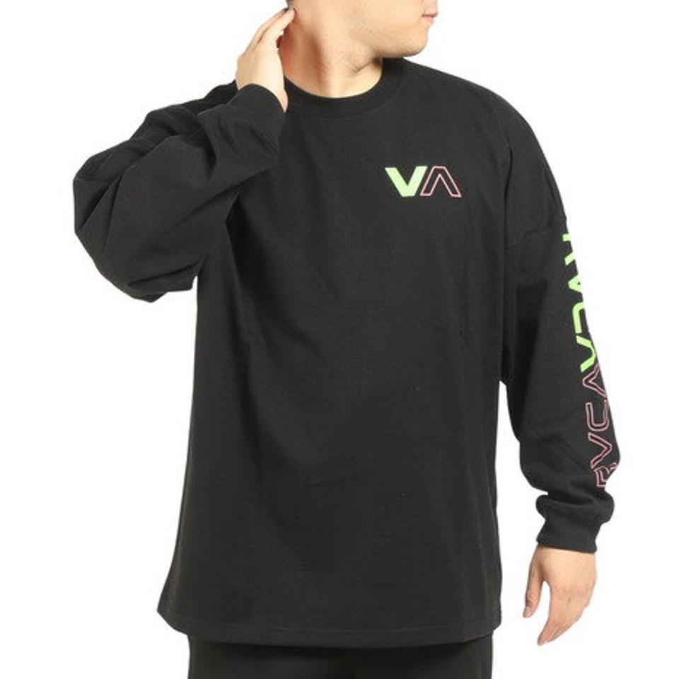 ルーカ（RVCA）（メンズ）長袖 ロンT バックプリント HALF WAY ブラック ロングスリーブTシャツ BC042068 BLK