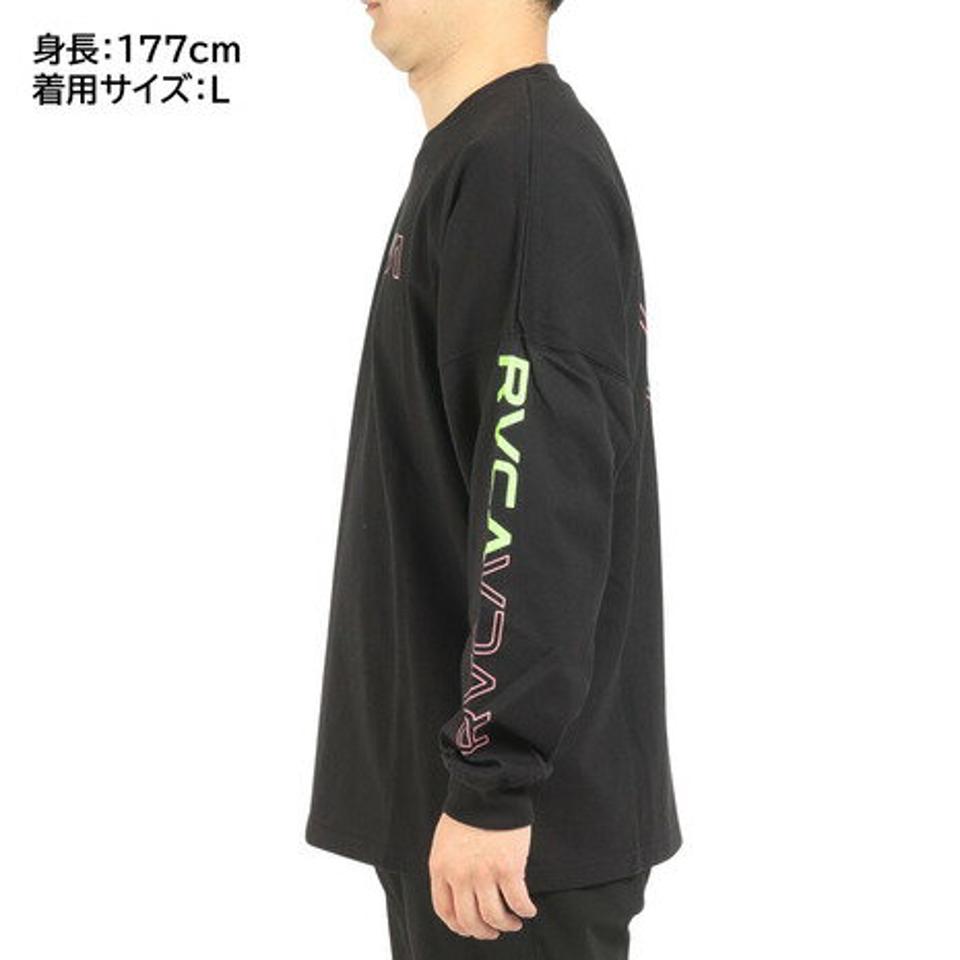 ルーカ（RVCA）（メンズ）長袖 ロンT バックプリント HALF WAY ブラック ロングスリーブTシャツ BC042068 BLK