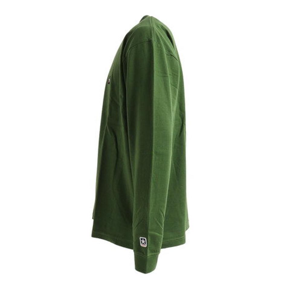 コンバース（CONVERSE）（メンズ、レディース）クルーネック 長袖Tシャツ ワンポイント CA212384L-4900