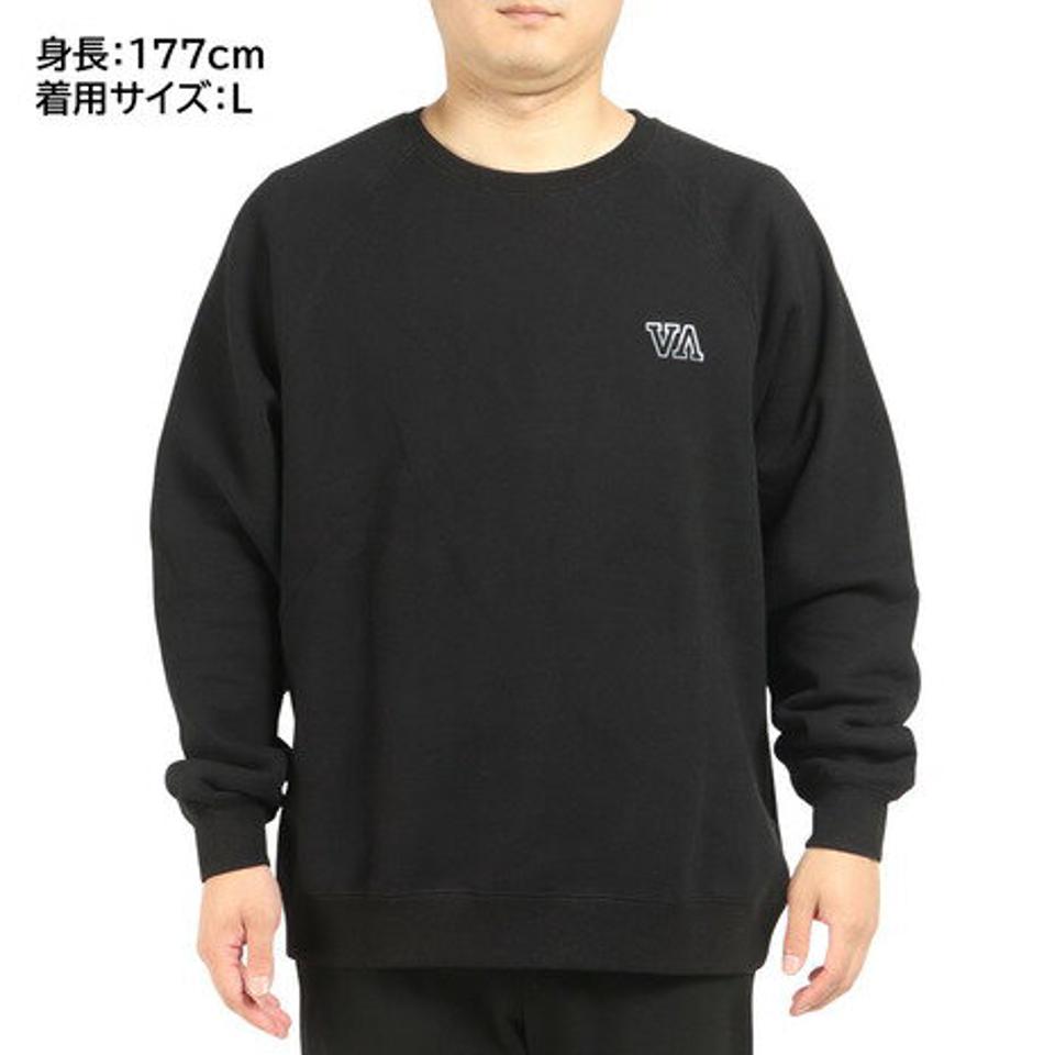 ルーカ（RVCA）（メンズ）長袖 トレーナー HAMPTON CREW ブラック プルオーバー BC042038 BLK