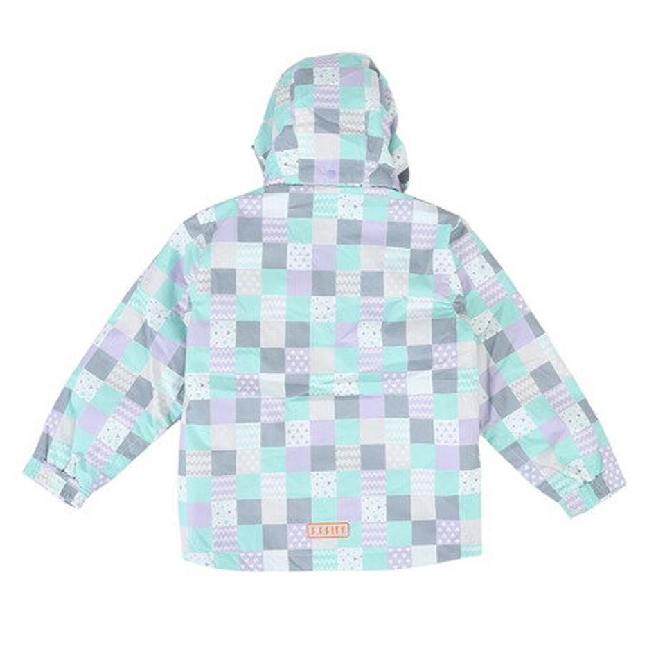 P-PRITY(P-PRITY)(キッズ)ジュニア スキーウェア スーツ ビブパンツ セット ガールズ チェックスーツ 321NN2HHM0047 MINT ミント サイズ調整 抗菌