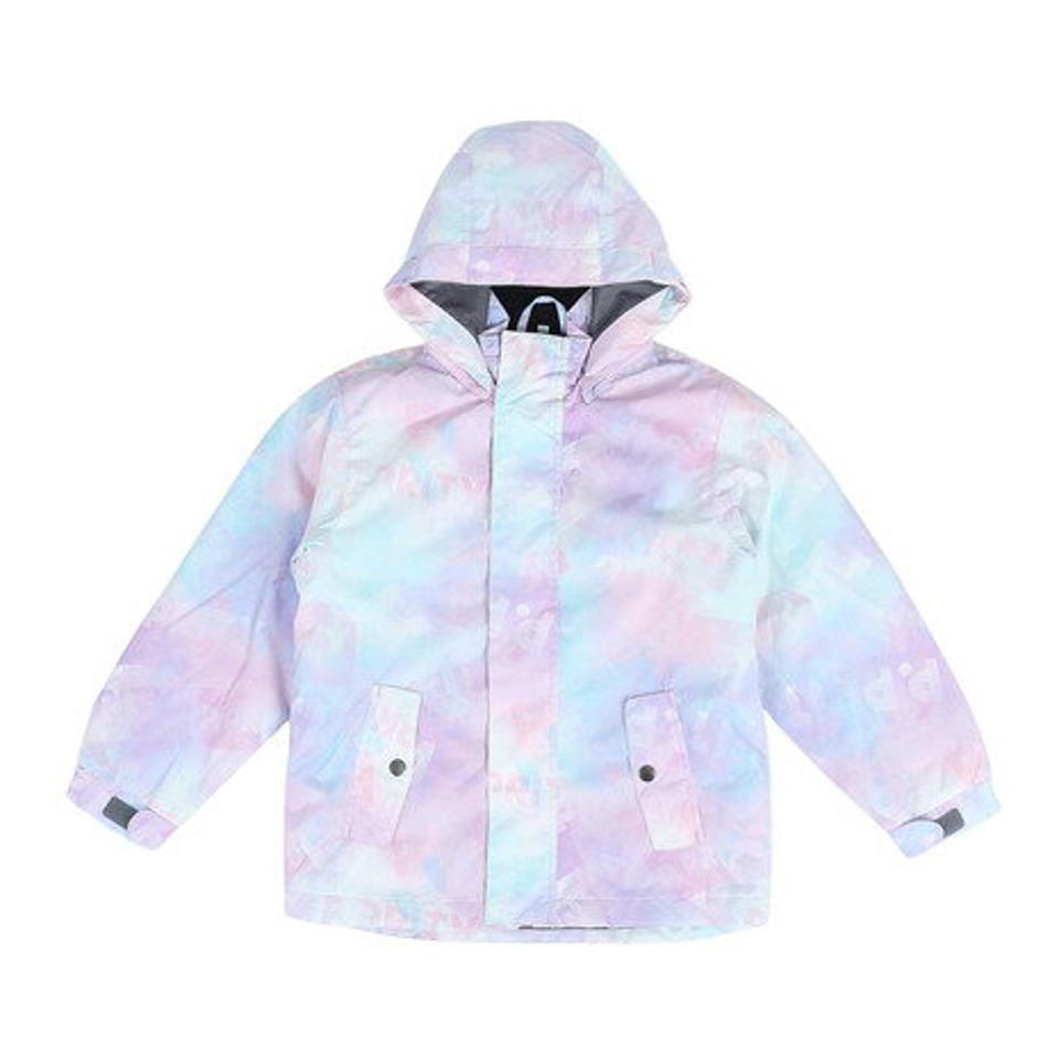 P-PRITY(P-PRITY)(キッズ)ジュニア スキーウェア スーツ ビブパンツ セット ガールズ タイポグラフティ 321NN2HHM0046 サイズ調整 抗菌