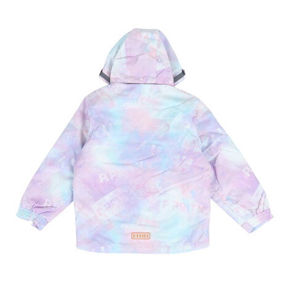 P-PRITY(P-PRITY)(キッズ)ジュニア スキーウェア スーツ ビブパンツ セット ガールズ タイポグラフティ 321NN2HHM0046 サイズ調整 抗菌