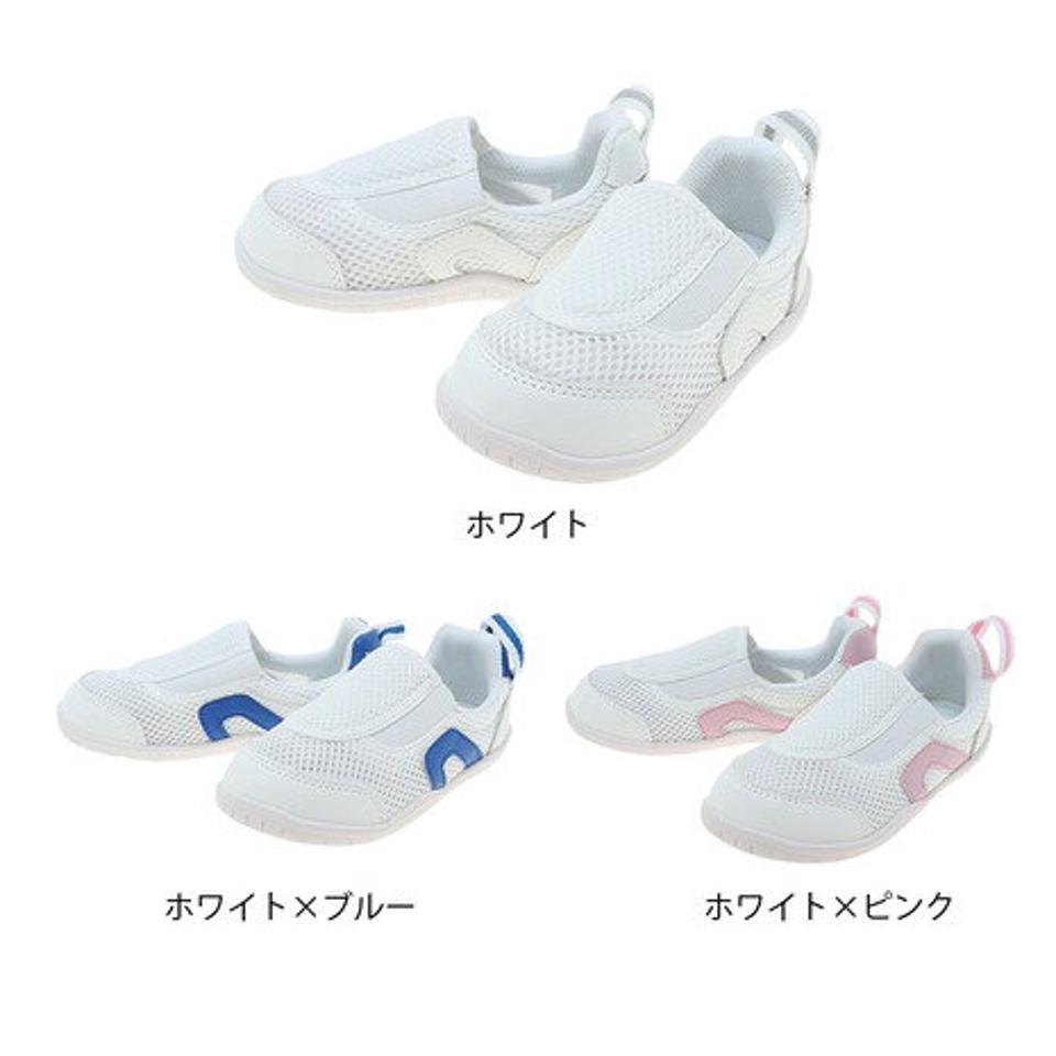 イフミー（IFME）（キッズ）スニーカー ジュニア 白 スクール スリッポン ホワイト ホワイトブルー ホワイトピンク SC0002 上履き 学校 新学期 運動靴